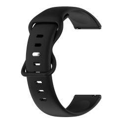 Extra lange horlogeband zwart 22mm