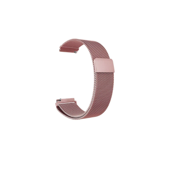 Horlogeband stainless steel roze 22mm